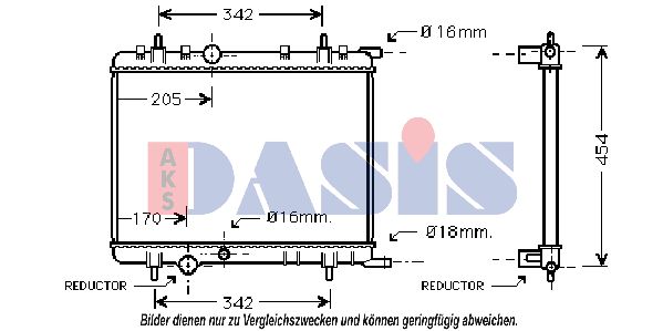 AKS DASIS Jäähdytin,moottorin jäähdytys 160072N